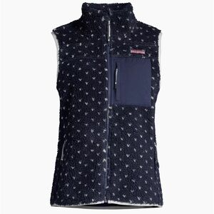 New Vineyard Vines Sherpa fleece zip- front vest